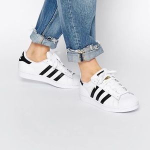 adidas white with black stripes womens